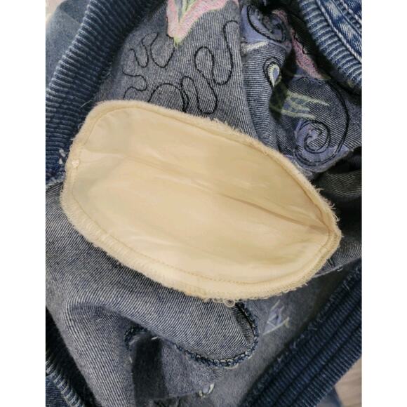 Vintage Japanese Brand‎ Embroidered Kimono Jacket Denim RARE - Picture 13 of 13